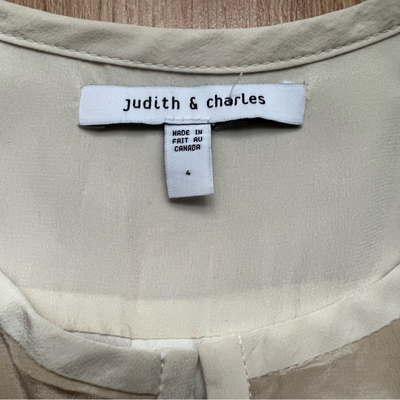 Judith and Charles Silk beige/lime yellow dress with drawstring - Picture 3 of 5